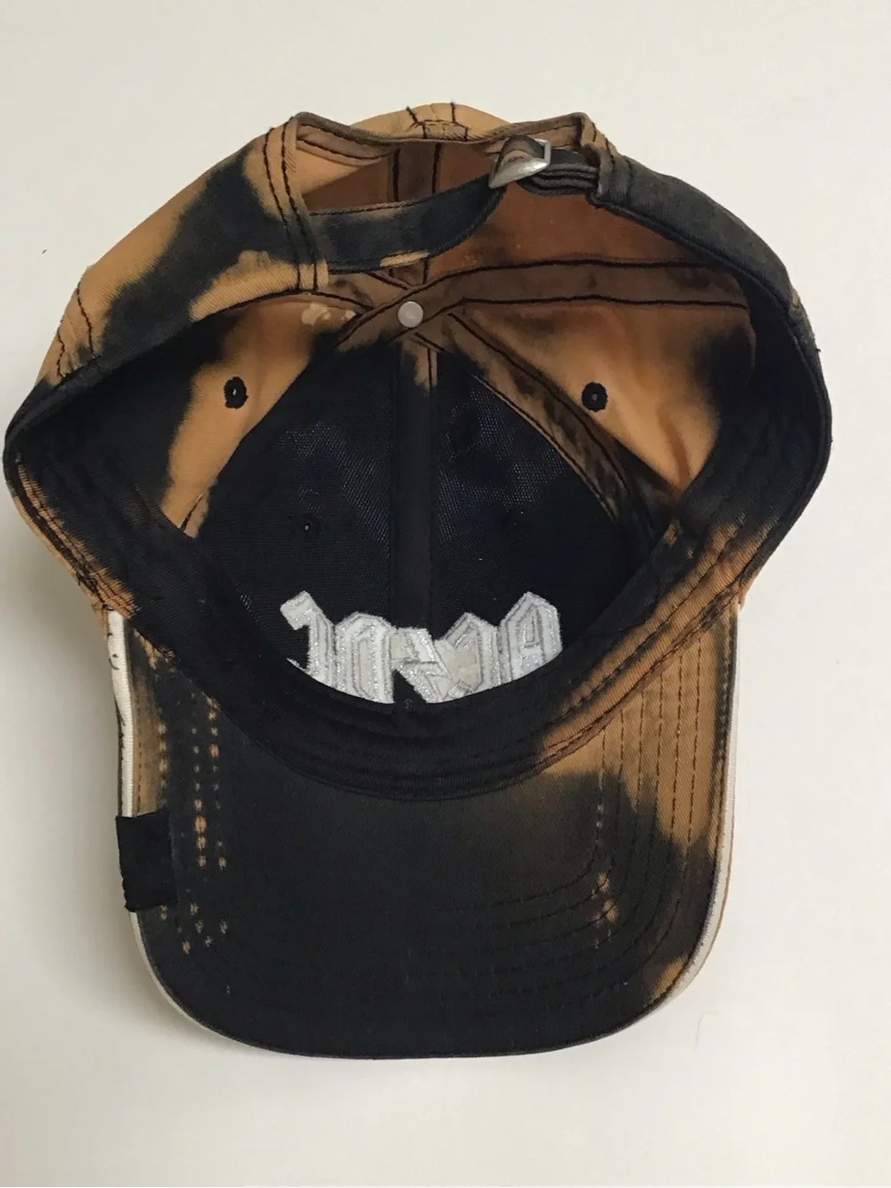 AC/DC Back in Black Cap Dyed Hat Metallic Embroidery Adjust Angus Young Vintage